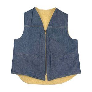 Vintage Carhartt Sherpa Lined Denim Vest L